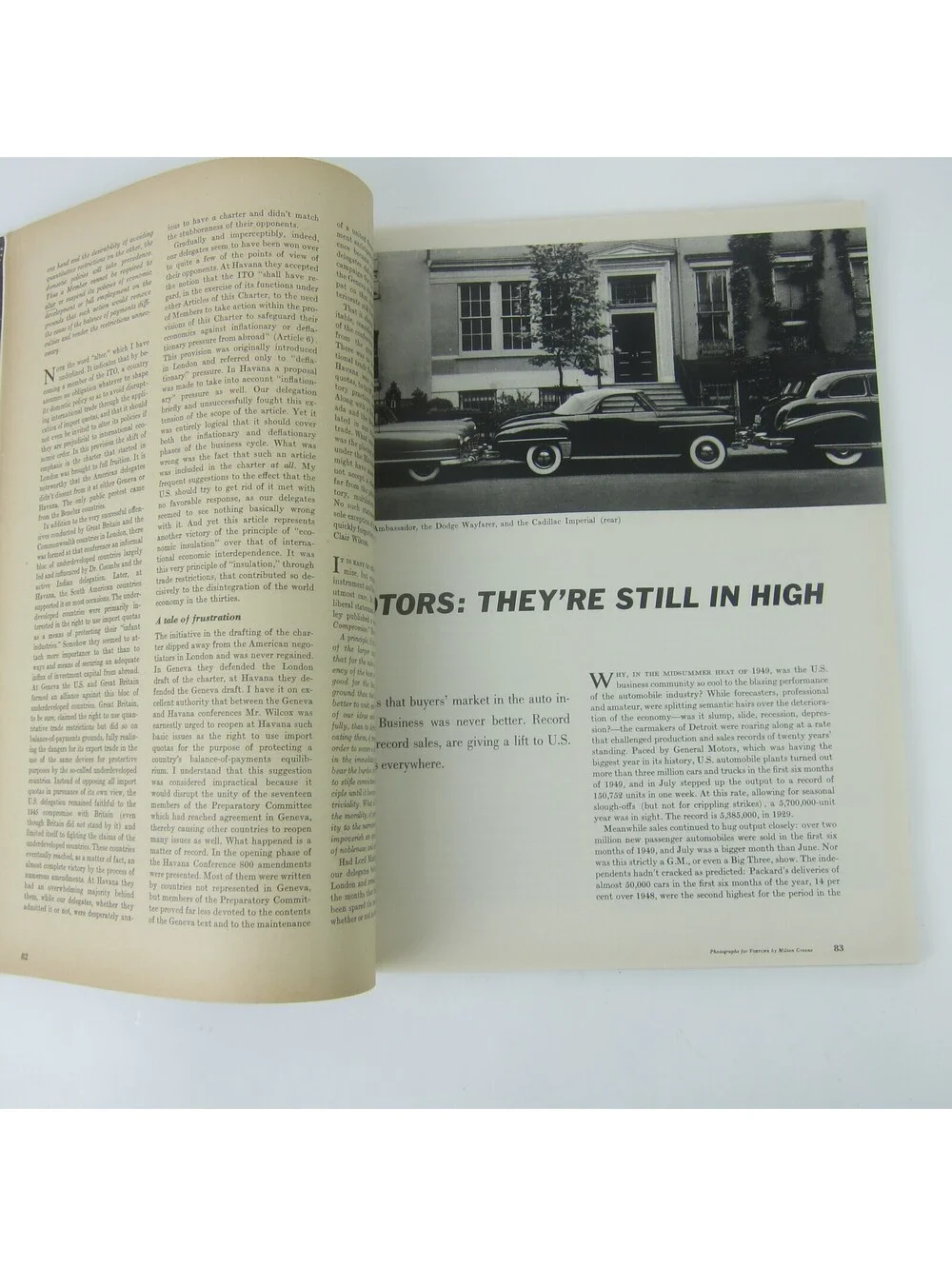 Vintage FORTUNE Magazine September 1949 Autos Buick Cadillac Ford Dodge & More